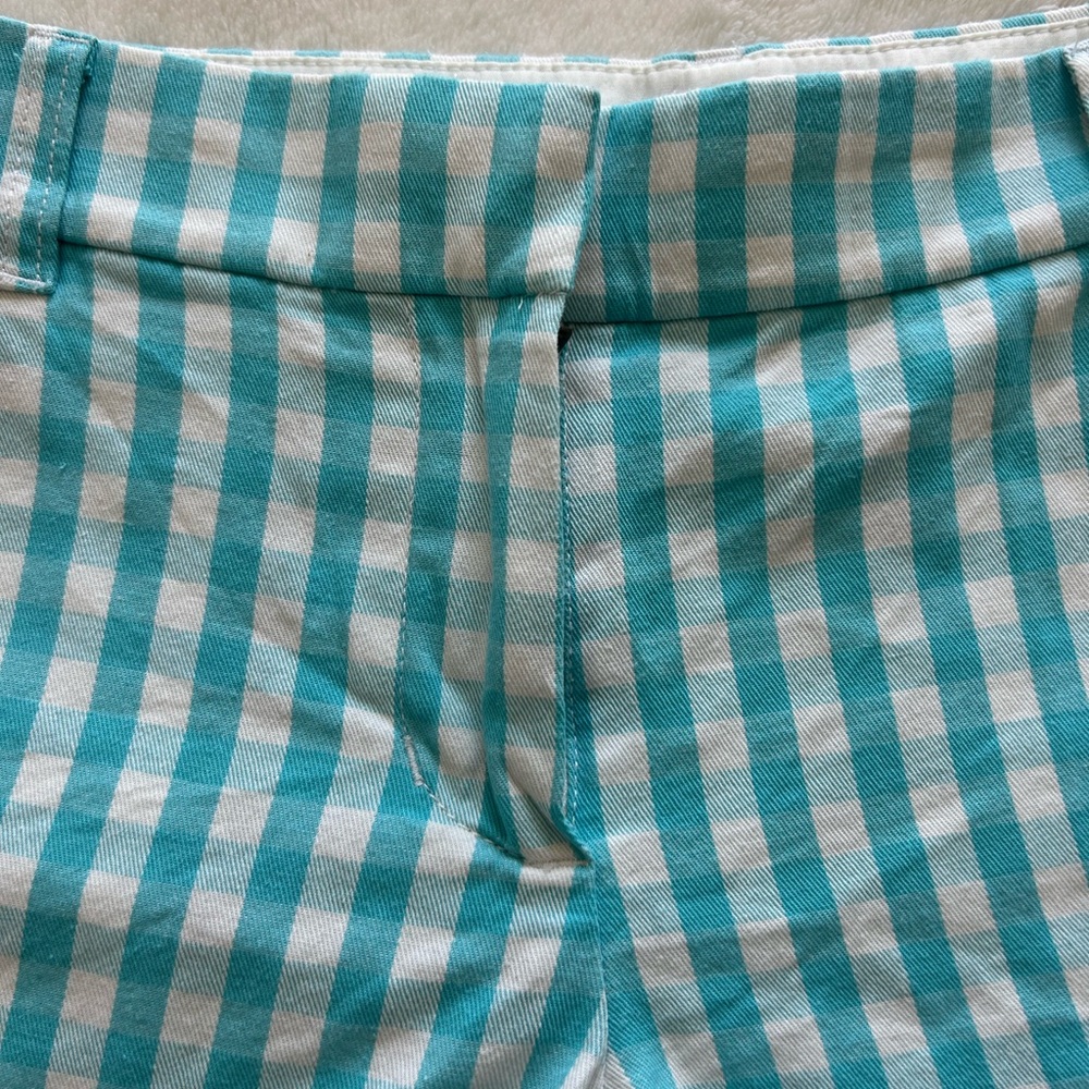 J.Crew Blue Gingham Shorts Size 6 Cotton Summer Preppy Casual - Picture 4 of 12